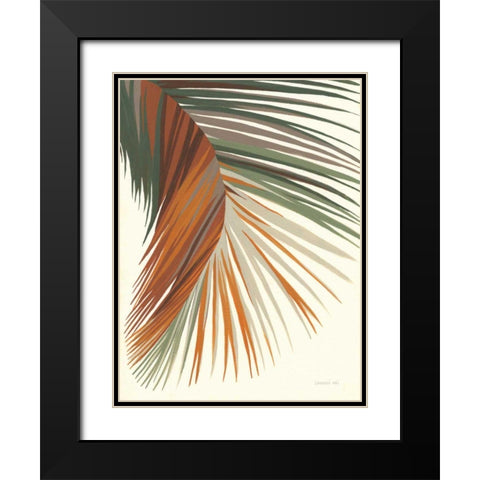 Retro Big Leaf II Black Modern Wood Framed Art Print with Double Matting by Nai, Danhui