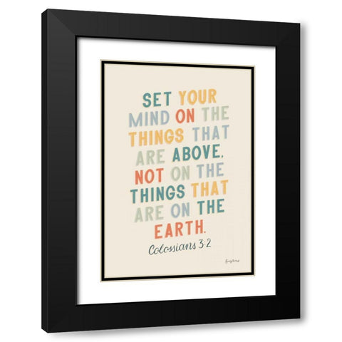 Bible Saying II Black Modern Wood Framed Art Print with Double Matting by Thorns, Becky