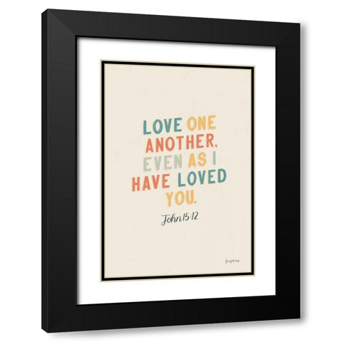 Bible Saying III Black Modern Wood Framed Art Print with Double Matting by Thorns, Becky