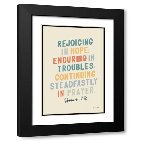 Bible Saying VI Black Modern Wood Framed Art Print with Double Matting by Thorns, Becky