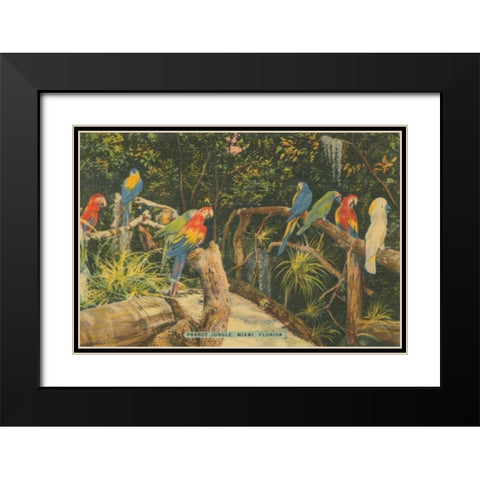 Florida Postcard II Black Modern Wood Framed Art Print with Double Matting by Wild Apple Portfolio