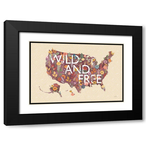 Harvest Garden USA Black Modern Wood Framed Art Print with Double Matting by Marshall, Laura