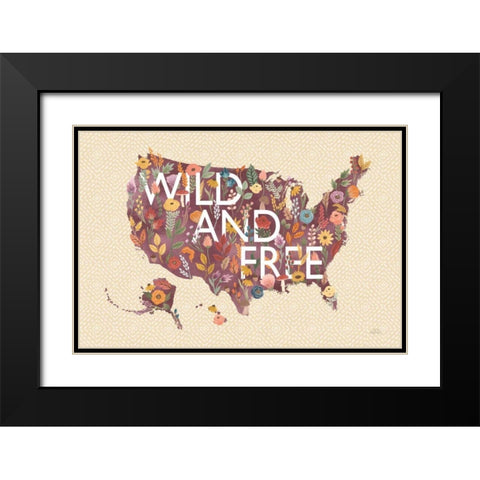 Harvest Garden USA Black Modern Wood Framed Art Print with Double Matting by Marshall, Laura