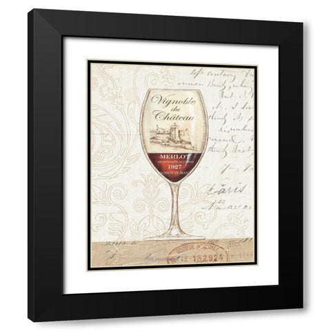 Wine by the Glass II Black Modern Wood Framed Art Print with Double Matting by Brissonnet, Daphne