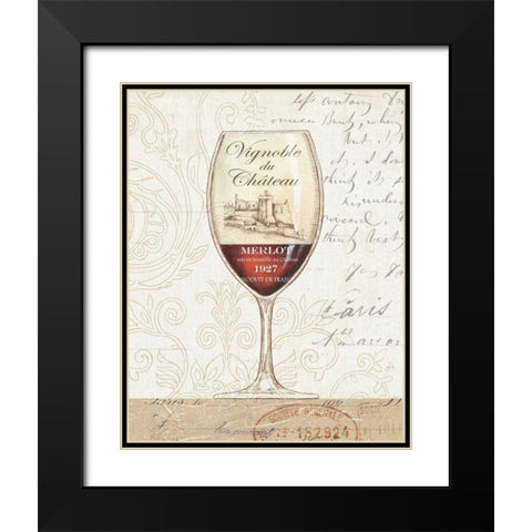 Wine by the Glass II Black Modern Wood Framed Art Print with Double Matting by Brissonnet, Daphne
