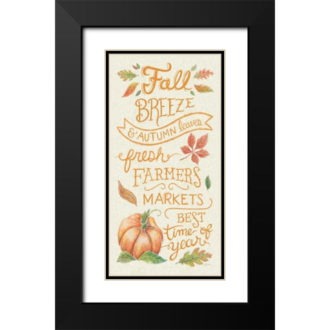 Harvest Chalk X Linen Black Modern Wood Framed Art Print with Double Matting by Urban, Mary