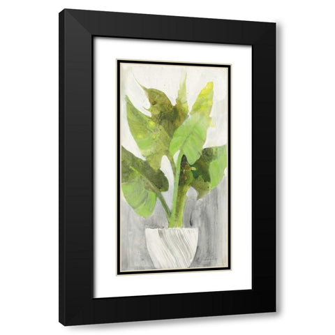Tropical Planter I Black Modern Wood Framed Art Print with Double Matting by Hristova, Albena