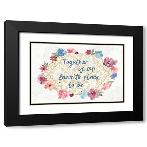 Naturally Inspired I Black Modern Wood Framed Art Print with Double Matting by June, Dina
