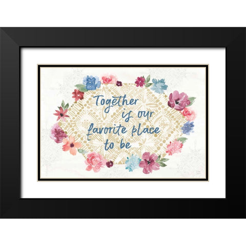 Naturally Inspired I Black Modern Wood Framed Art Print with Double Matting by June, Dina