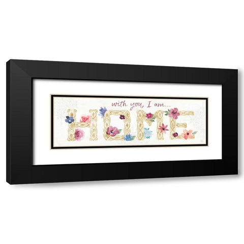 Naturally Inspired V Black Modern Wood Framed Art Print with Double Matting by June, Dina