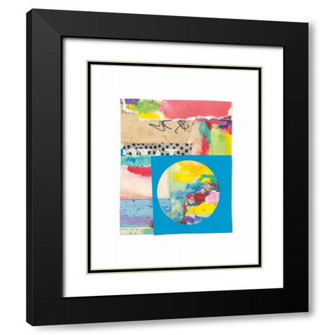 Color Layers II Black Modern Wood Framed Art Print with Double Matting by Prahl, Courtney
