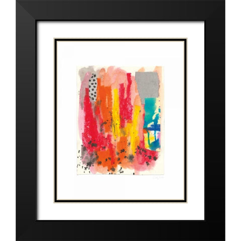 Fire I Black Modern Wood Framed Art Print with Double Matting by Prahl, Courtney