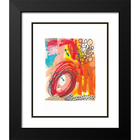Fire II Black Modern Wood Framed Art Print with Double Matting by Prahl, Courtney