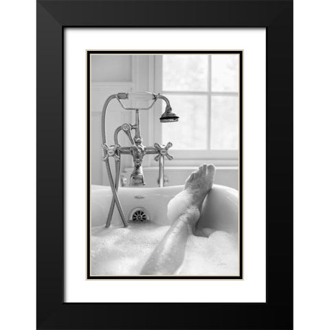 Bubble Bath II Black Modern Wood Framed Art Print with Double Matting by Aledanda