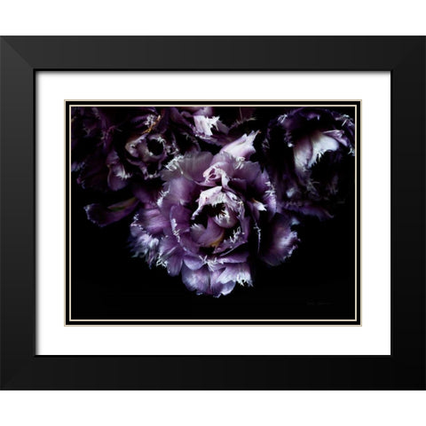 Purple Fringed Tulips II Black Modern Wood Framed Art Print with Double Matting by Catterall, Elise