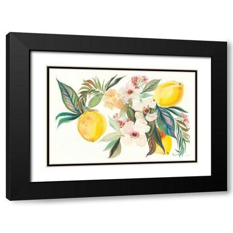 Citrus Summer I Black Modern Wood Framed Art Print with Double Matting by Rice, Kristy