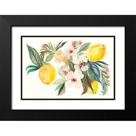 Citrus Summer I Black Modern Wood Framed Art Print with Double Matting by Rice, Kristy