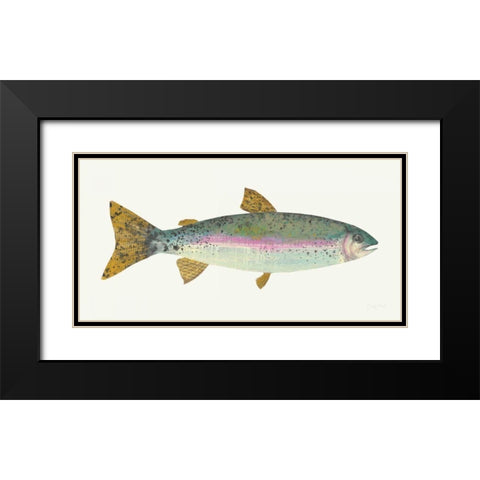 Angling in the Stream I Black Modern Wood Framed Art Print with Double Matting by Prahl, Courtney