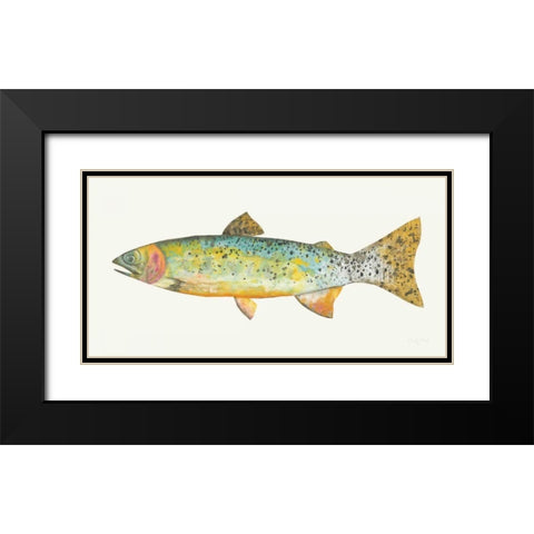 Angling in the Stream IV Black Modern Wood Framed Art Print with Double Matting by Prahl, Courtney