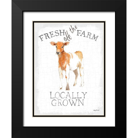 Fresh off the Farm enamel Black Modern Wood Framed Art Print with Double Matting by Tillmon, Avery