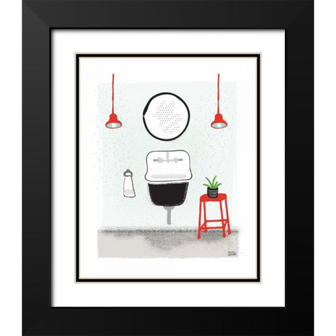 Bold Bath II Black Modern Wood Framed Art Print with Double Matting by Averinos, Melissa