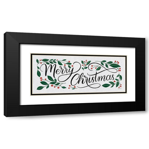 Christmas Sayings I Crop Black Modern Wood Framed Art Print with Double Matting by Thorns, Becky