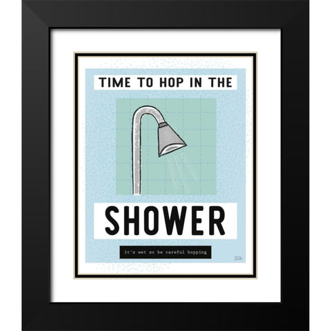 Shower Hopping Black Modern Wood Framed Art Print with Double Matting by Averinos, Melissa