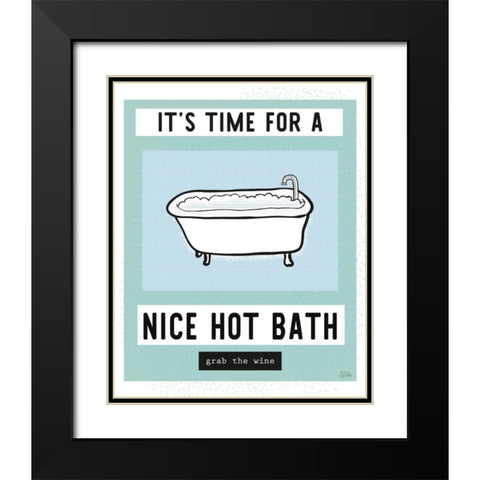 Hot Bath Black Modern Wood Framed Art Print with Double Matting by Averinos, Melissa