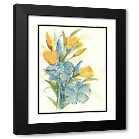 Sunshine Bouquet II Black Modern Wood Framed Art Print with Double Matting by Paschke, Chris