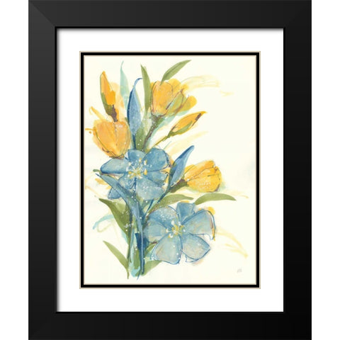 Sunshine Bouquet II Black Modern Wood Framed Art Print with Double Matting by Paschke, Chris