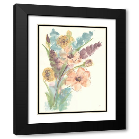 Earthy Bouquet II Black Modern Wood Framed Art Print with Double Matting by Paschke, Chris