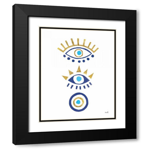 Evil Eye I Black Modern Wood Framed Art Print with Double Matting by Hershey, Moira