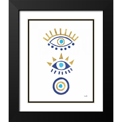 Evil Eye I Black Modern Wood Framed Art Print with Double Matting by Hershey, Moira