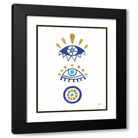 Evil Eye II Black Modern Wood Framed Art Print with Double Matting by Hershey, Moira