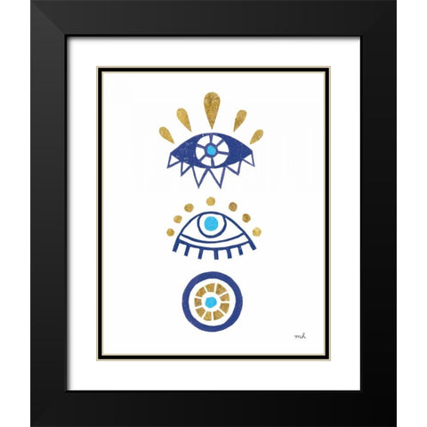 Evil Eye II Black Modern Wood Framed Art Print with Double Matting by Hershey, Moira