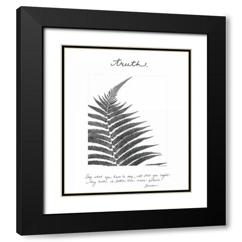 Truth Black Modern Wood Framed Art Print with Double Matting by Van Swearingen, Debra