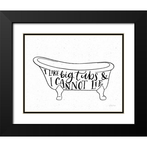 Bathroom Puns I Black Modern Wood Framed Art Print with Double Matting by Thorns, Becky