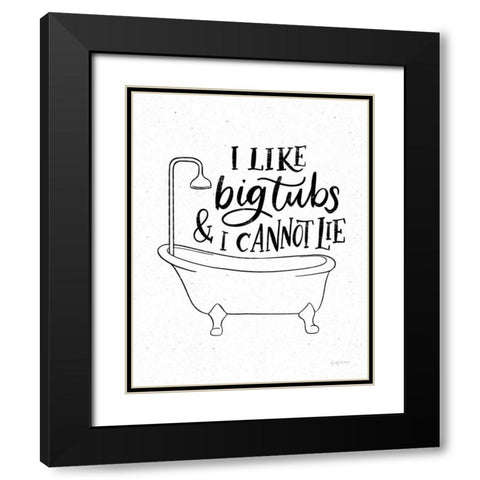 Bathroom Puns II Black Modern Wood Framed Art Print with Double Matting by Thorns, Becky
