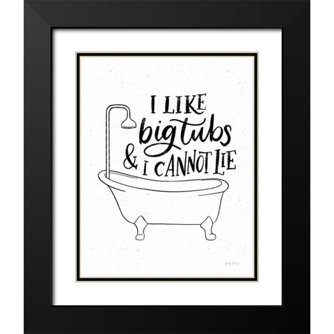 Bathroom Puns II Black Modern Wood Framed Art Print with Double Matting by Thorns, Becky