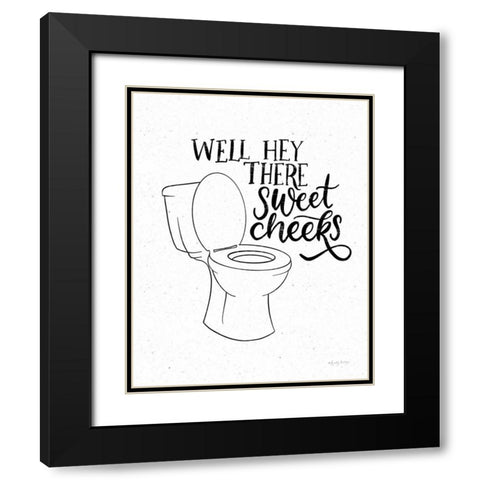 Bathroom Puns III Black Modern Wood Framed Art Print with Double Matting by Thorns, Becky