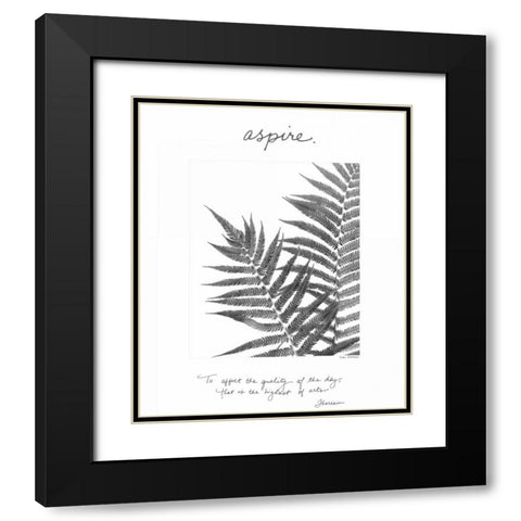 Aspire Black Modern Wood Framed Art Print with Double Matting by Van Swearingen, Debra