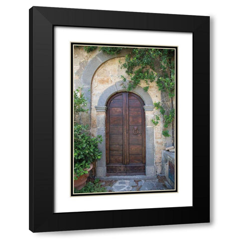Venice Doorway Black Modern Wood Framed Art Print with Double Matting by Aledanda