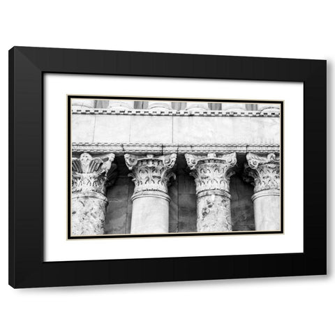 The Pillars Black Modern Wood Framed Art Print with Double Matting by Aledanda