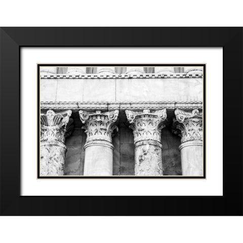The Pillars Black Modern Wood Framed Art Print with Double Matting by Aledanda