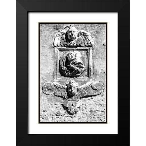 Trio Black Modern Wood Framed Art Print with Double Matting by Aledanda