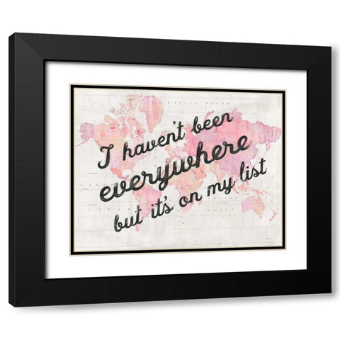 Its on My List Black Modern Wood Framed Art Print with Double Matting by Schlabach, Sue