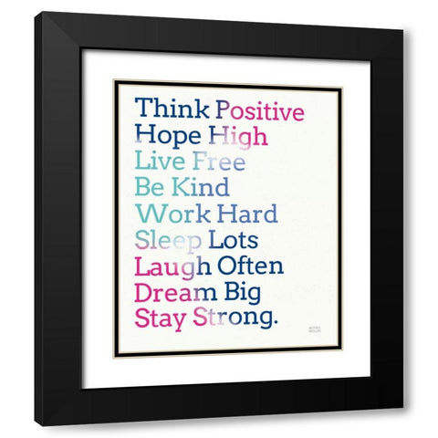 Key to Happiness I Hot Pink Black Modern Wood Framed Art Print with Double Matting by Mullan, Michael