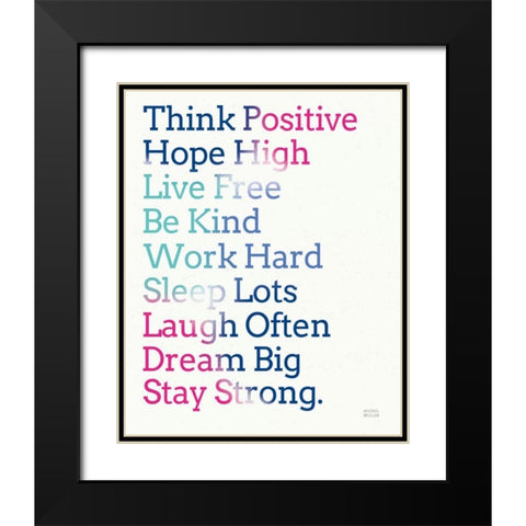 Key to Happiness I Hot Pink Black Modern Wood Framed Art Print with Double Matting by Mullan, Michael