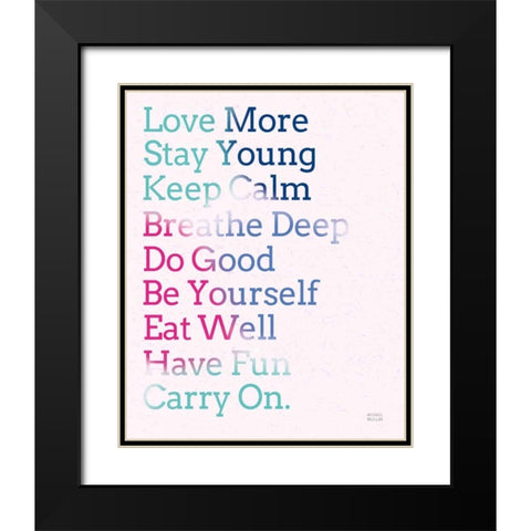 Key to Happiness II Hot Pink Black Modern Wood Framed Art Print with Double Matting by Mullan, Michael