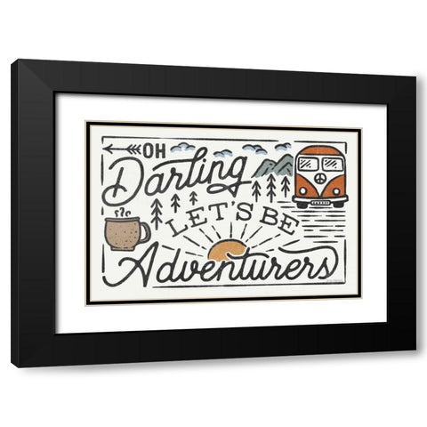 Adventurous I Black Modern Wood Framed Art Print with Double Matting by Marshall, Laura